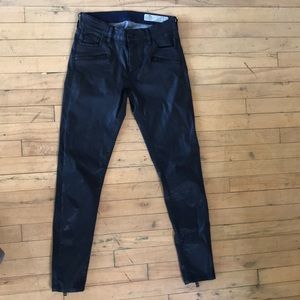 Black diesel “leather” pants